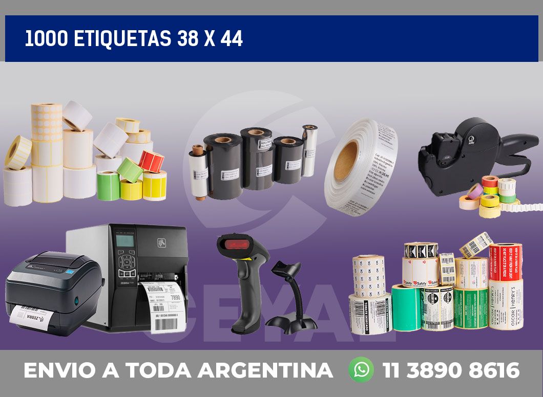 1000 etiquetas 38 x 44