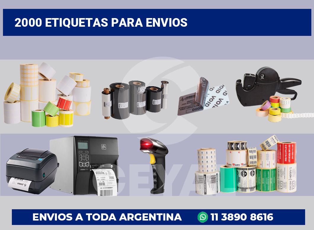 2000 Etiquetas para envios