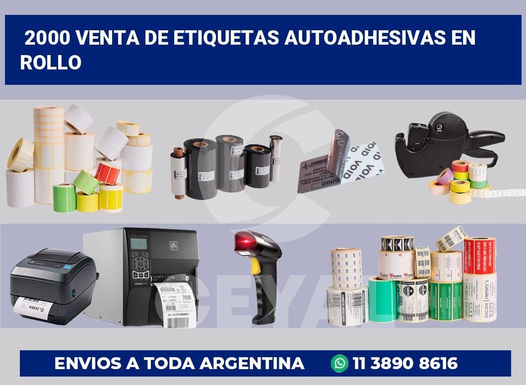 2000 Venta de etiquetas autoadhesivas en rollo