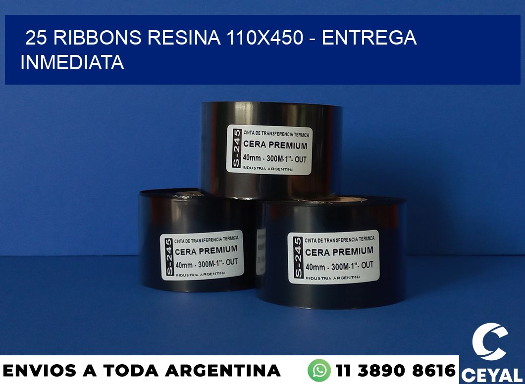 25 Ribbons resina 110×450 – Entrega inmediata