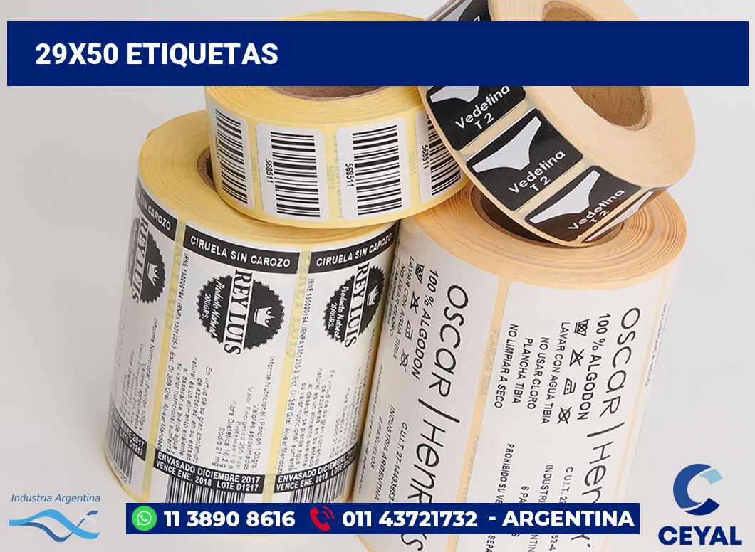 29x50 Etiquetas