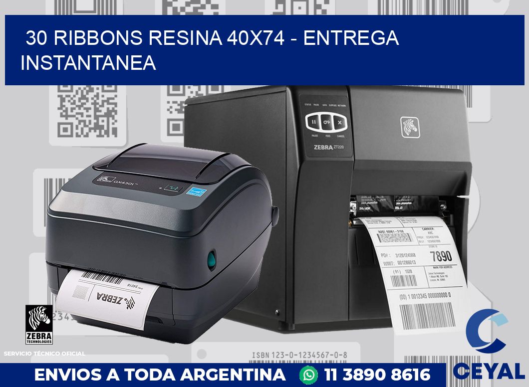 30 Ribbons resina 40x74 - entrega instantanea