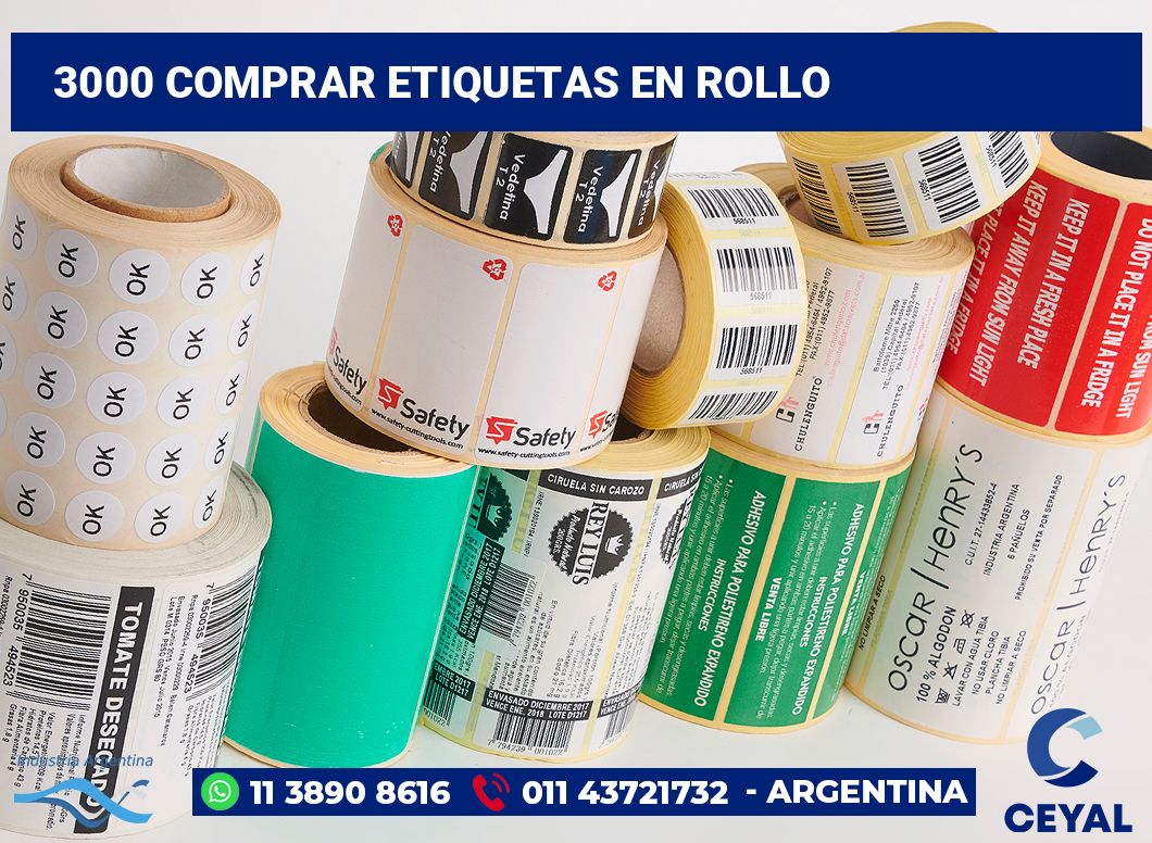 3000 Comprar etiquetas en rollo