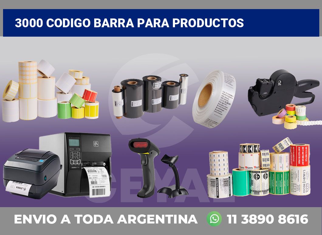 3000 codigo barra para productos