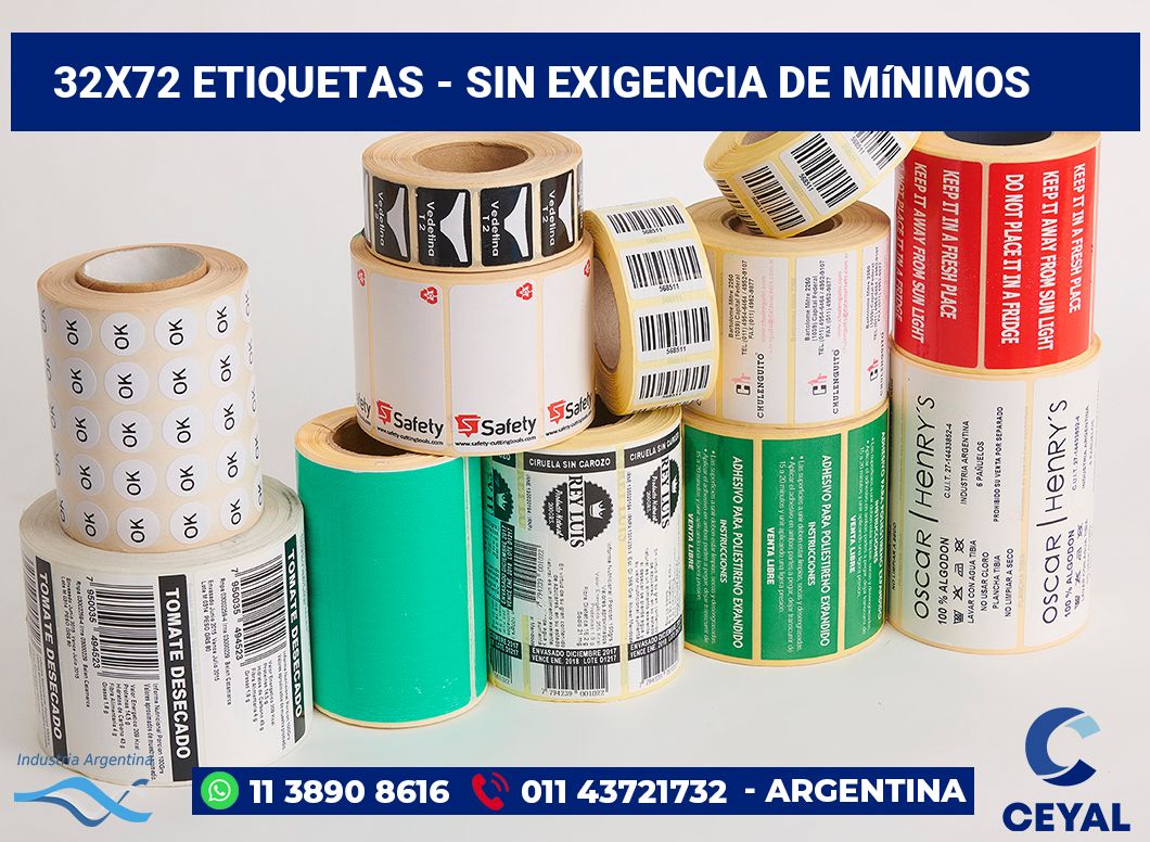 32x72 Etiquetas
