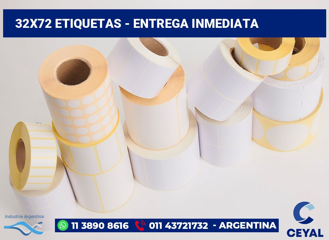 32×72 Etiquetas
