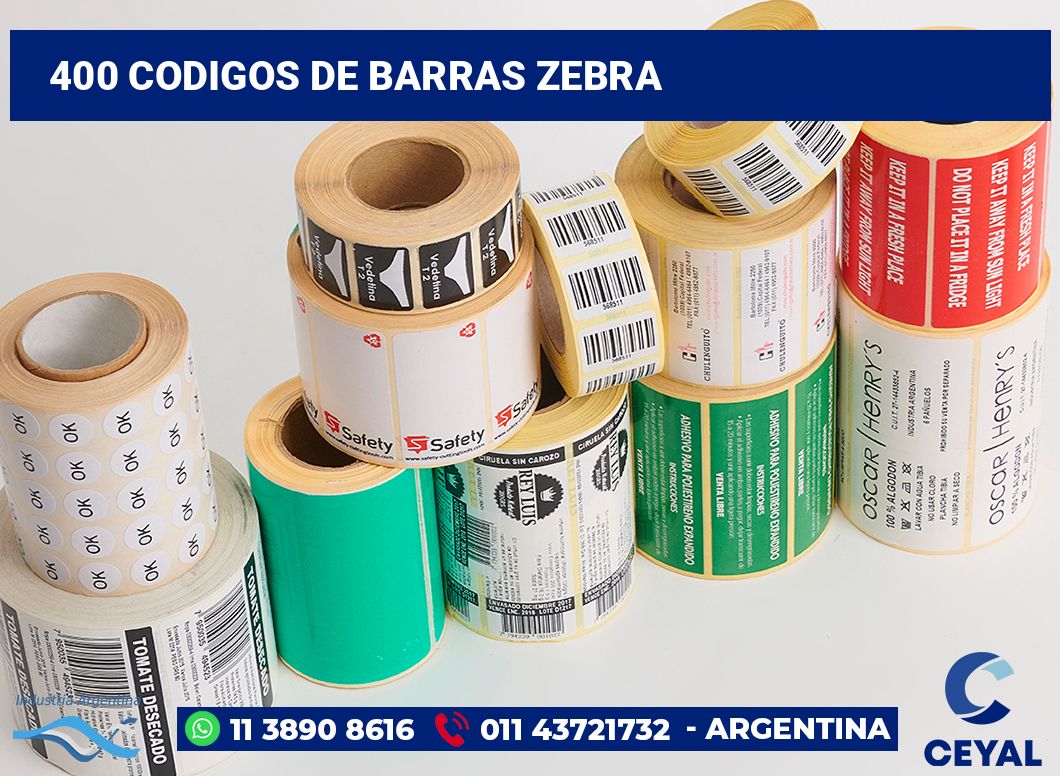 400 Codigos de barras zebra