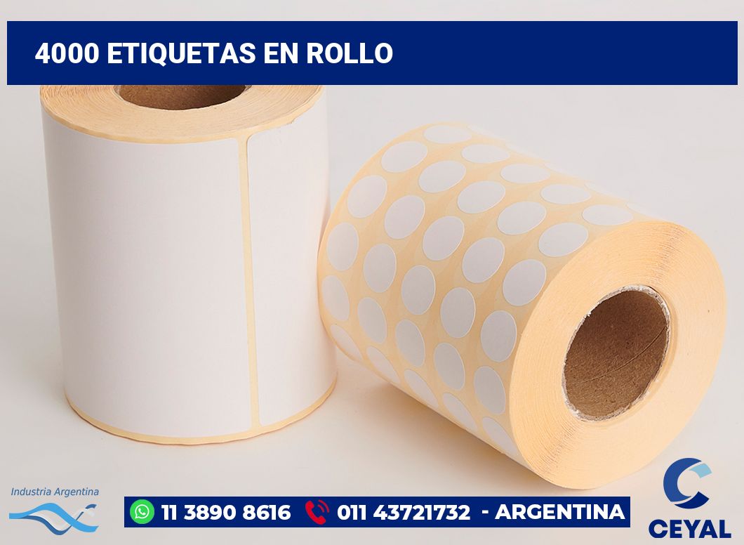 4000 Etiquetas en rollo