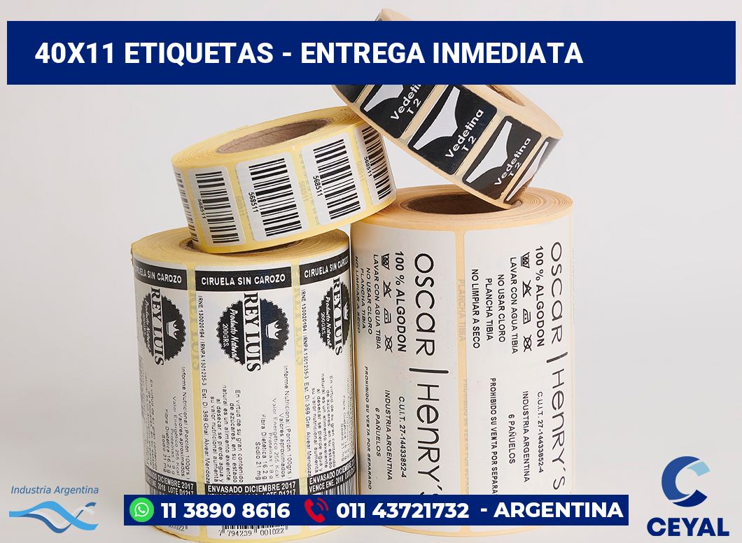 40×11 Etiquetas