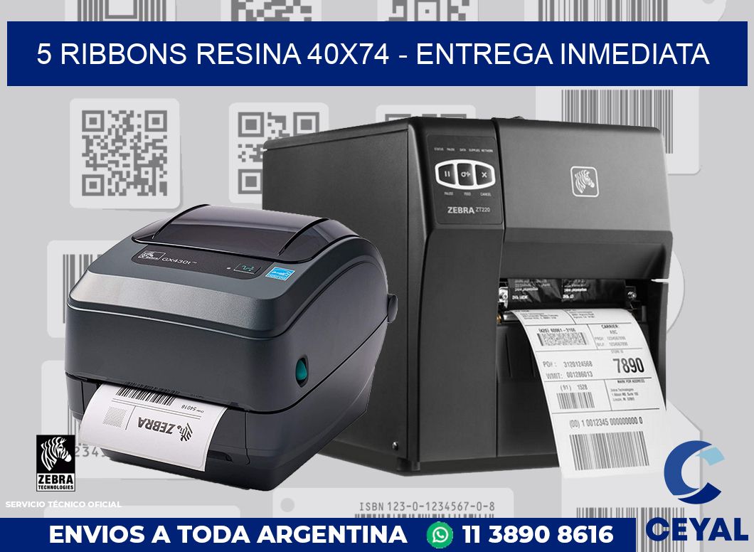 5 Ribbons resina 40x74 - Entrega inmediata