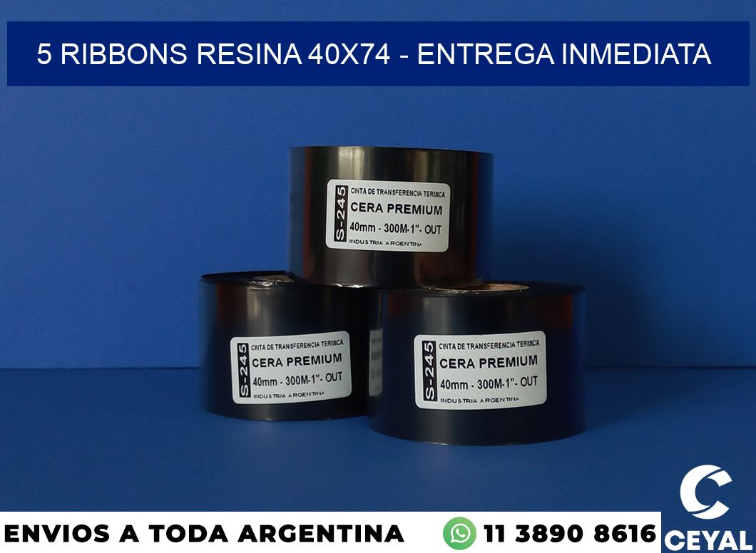 5 Ribbons resina 40×74 – Entrega inmediata