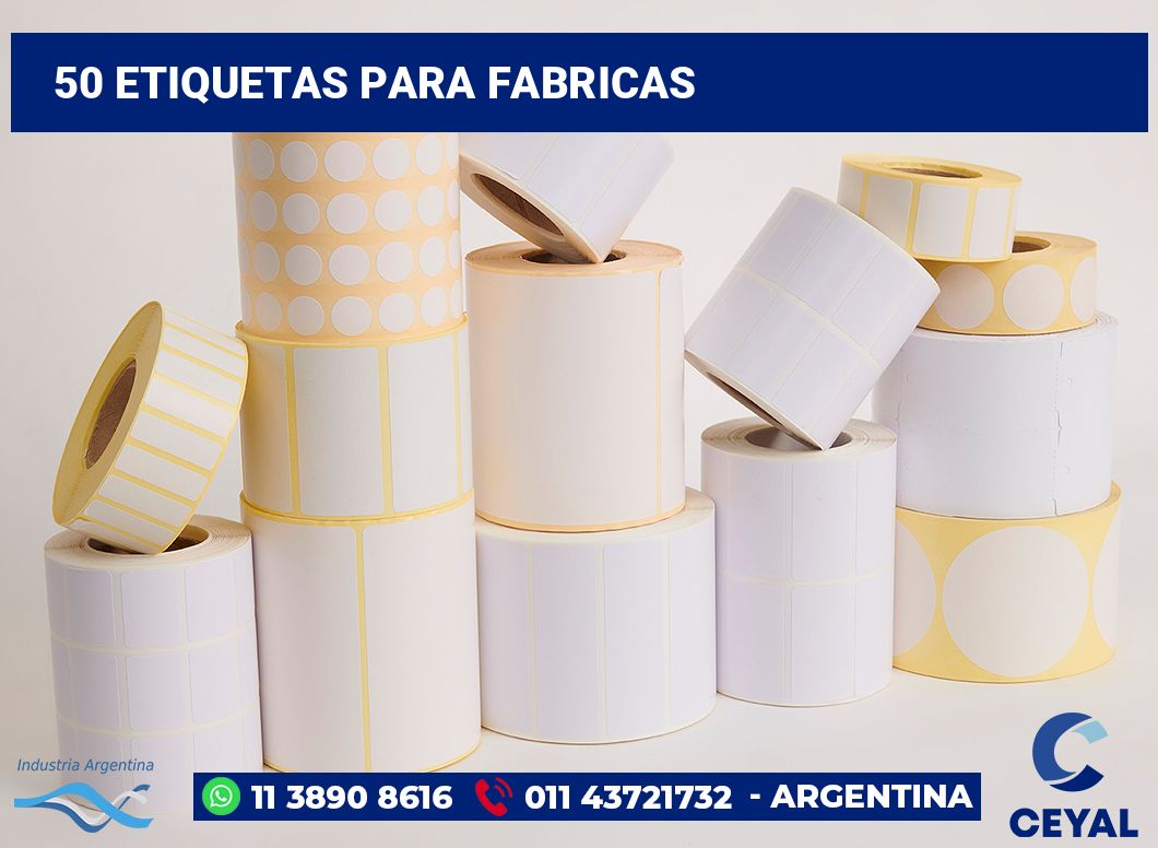 50 Etiquetas para fabricas