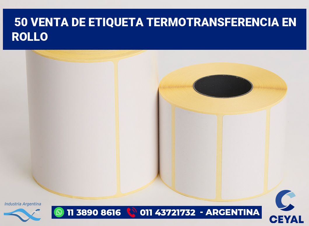 50 Venta de etiqueta termotransferencia en rollo
