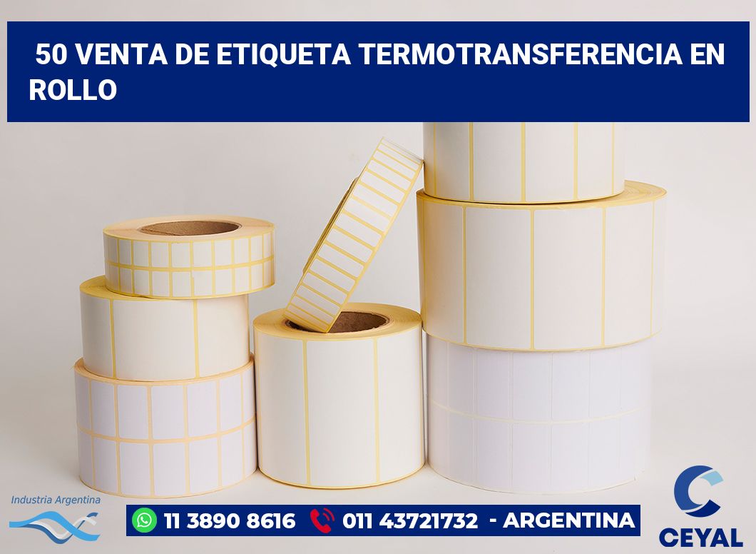 50 Venta de etiqueta termotransferencia en rollo