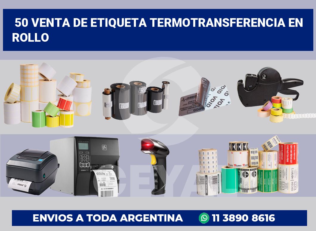 50 Venta de etiqueta termotransferencia en rollo