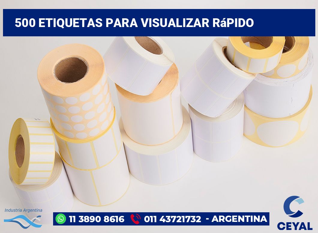 500 Etiquetas para visualizar rápido
