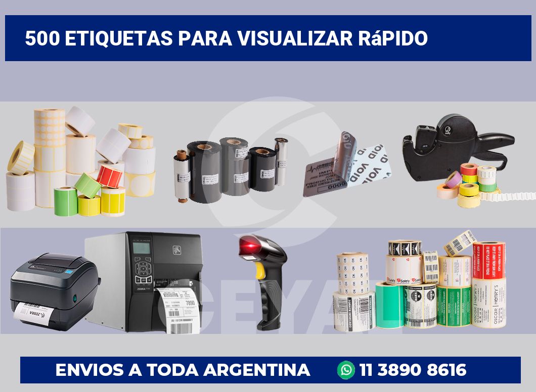 500 Etiquetas para visualizar rápido