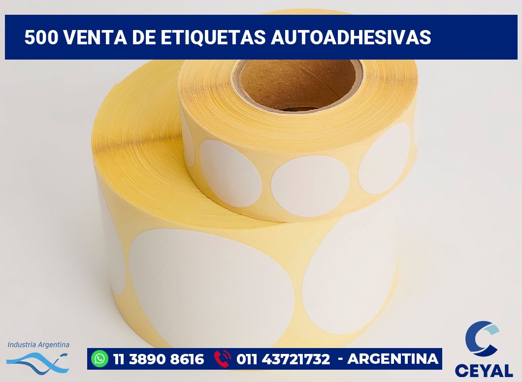 500 Venta de etiquetas autoadhesivas