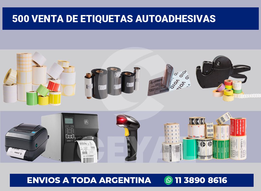 500 Venta de etiquetas autoadhesivas