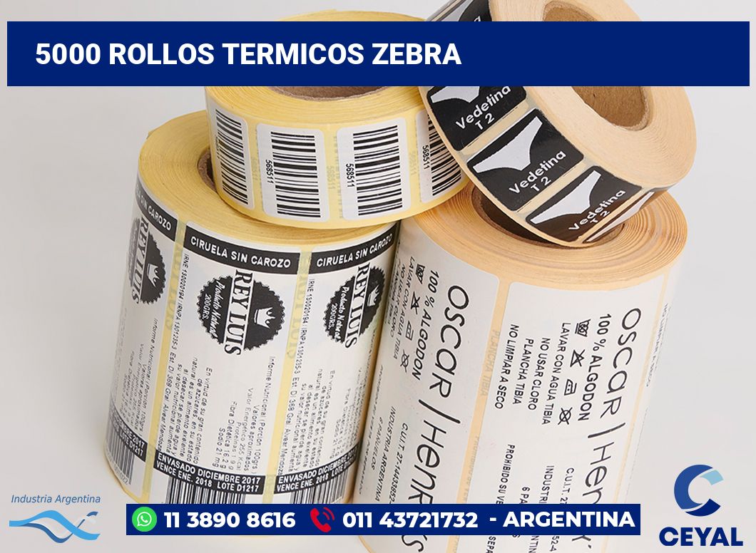 5000 Rollos termicos zebra