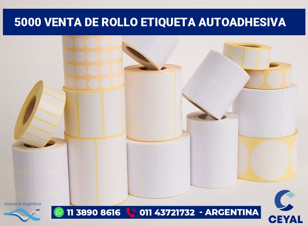 5000 Venta de rollo etiqueta autoadhesiva