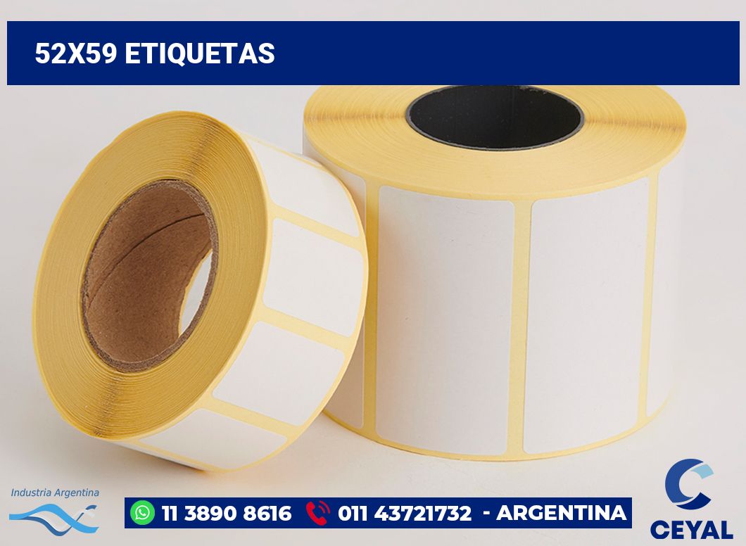 52x59 Etiquetas