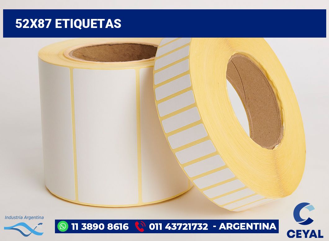 52x87 Etiquetas