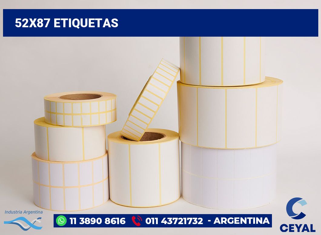 52x87 Etiquetas