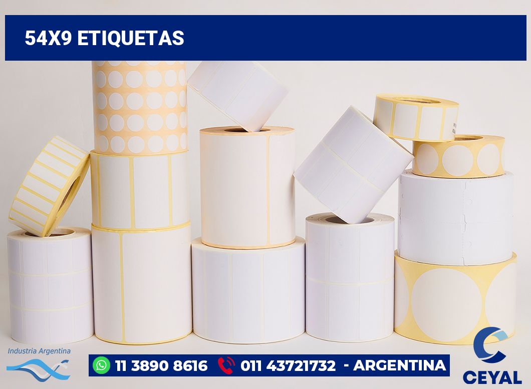 54x9 Etiquetas