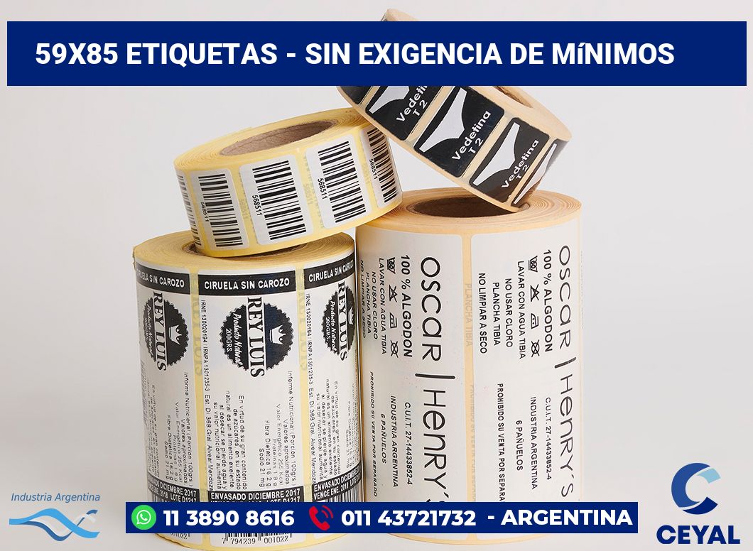 59x85 Etiquetas