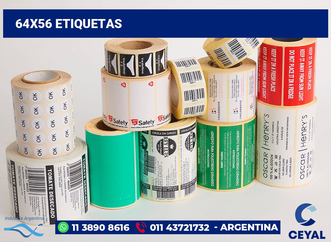 64x56 Etiquetas
