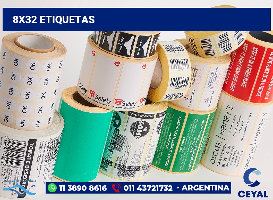 8x32 Etiquetas