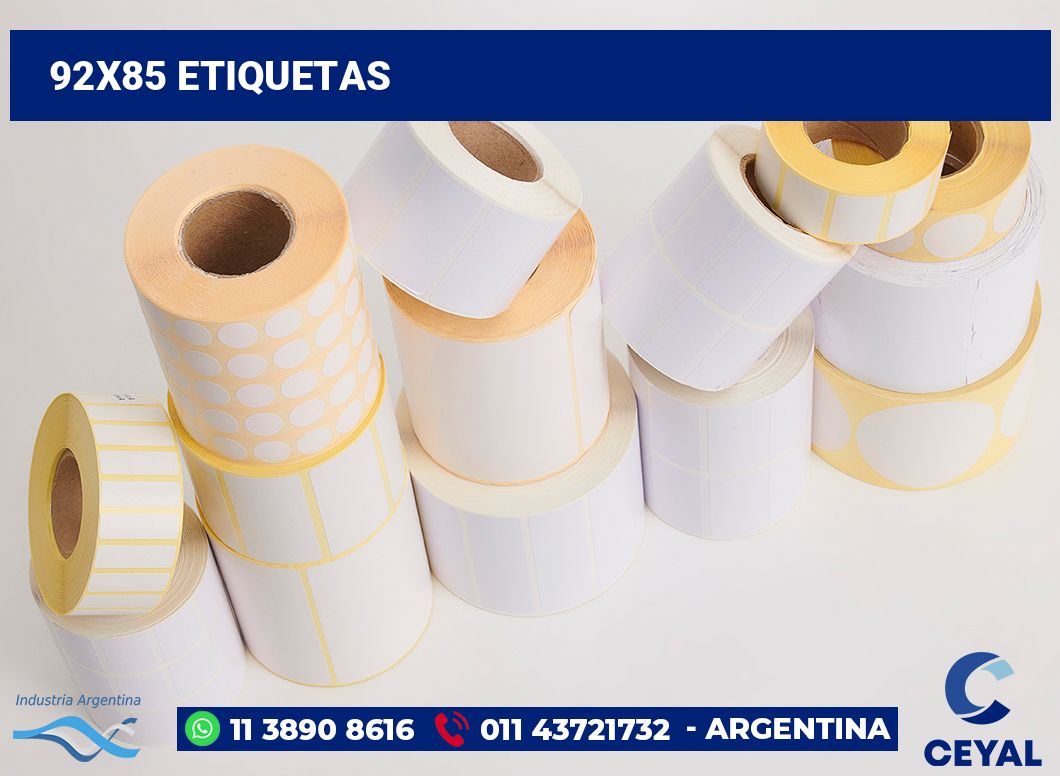 92x85 Etiquetas