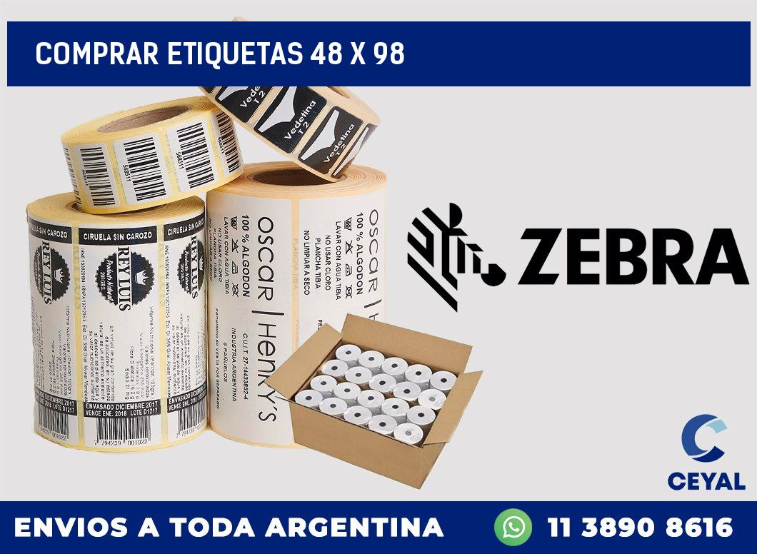 Comprar etiquetas 48 x 98