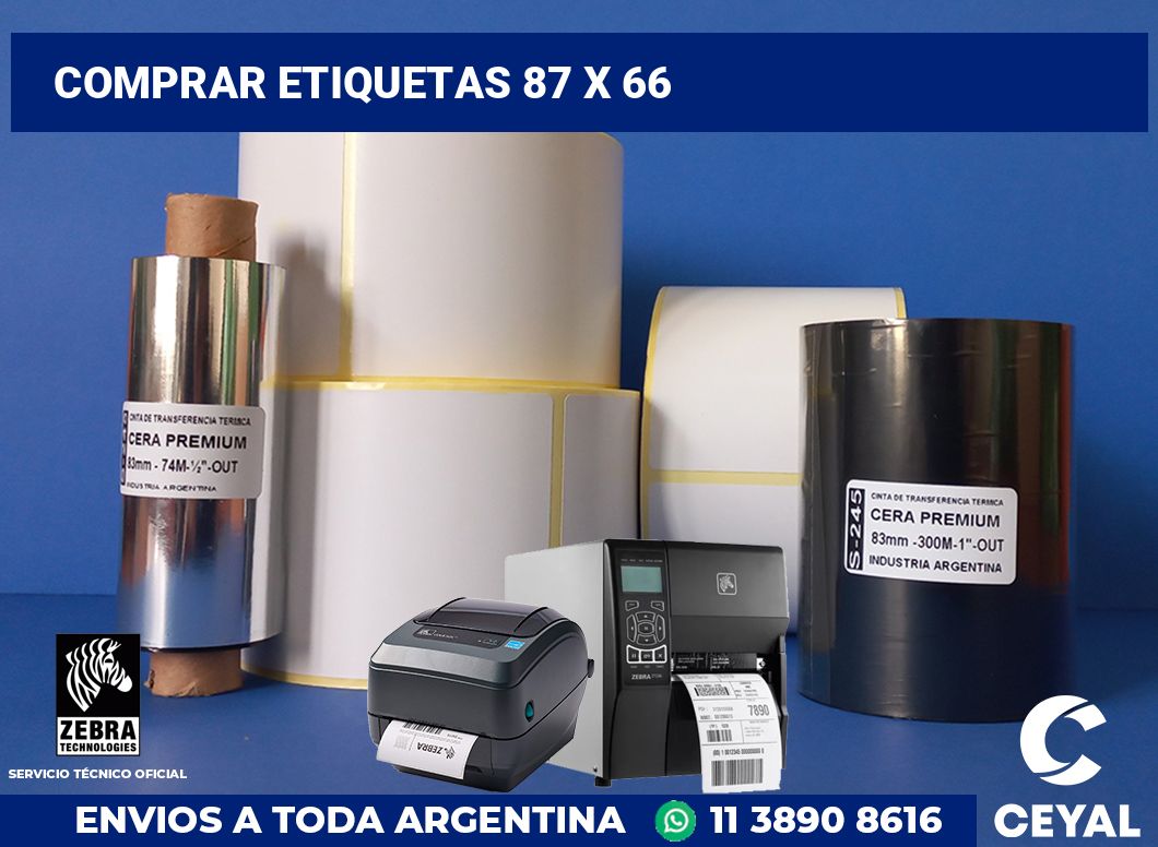 Comprar etiquetas 87 x 66
