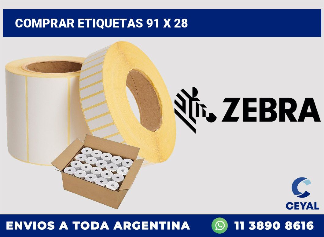 Comprar etiquetas 91 x 28