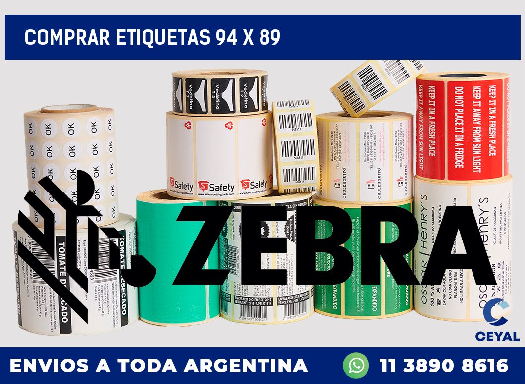 Comprar etiquetas 94 x 89
