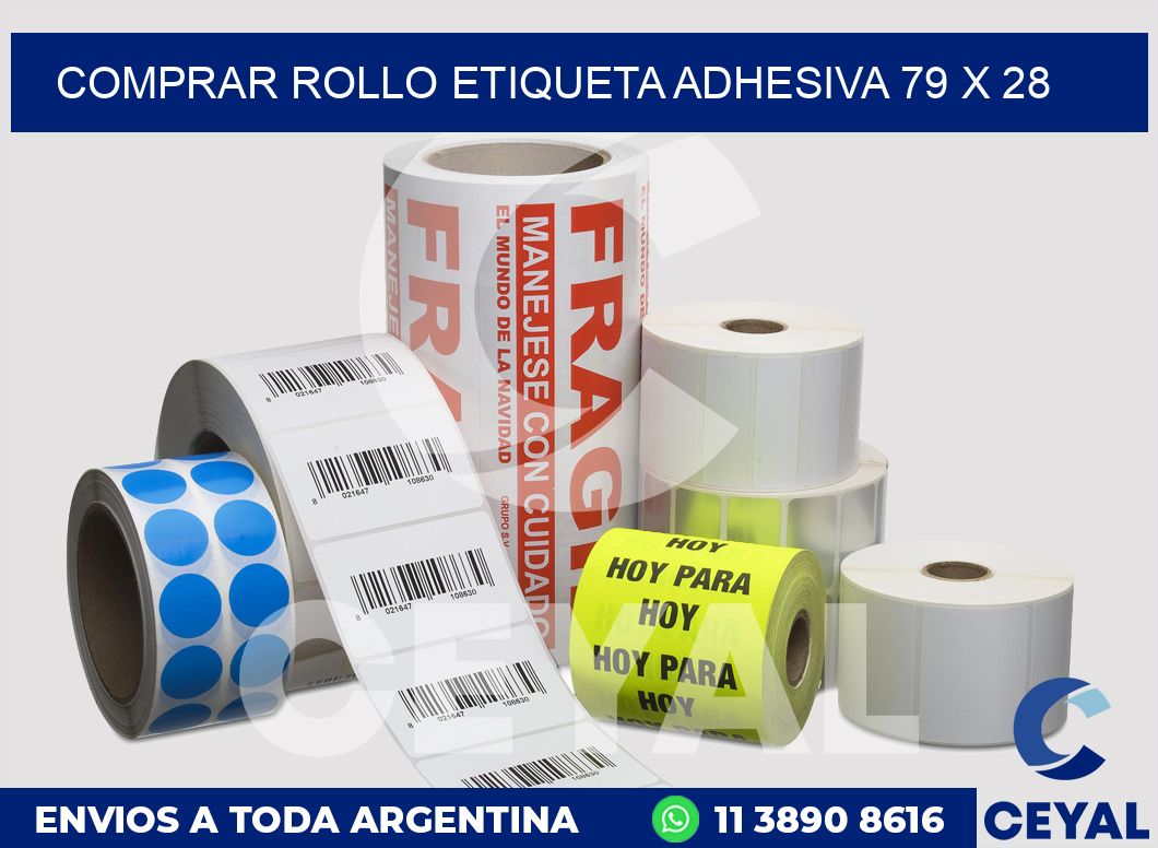 Comprar rollo etiqueta adhesiva 79 x 28