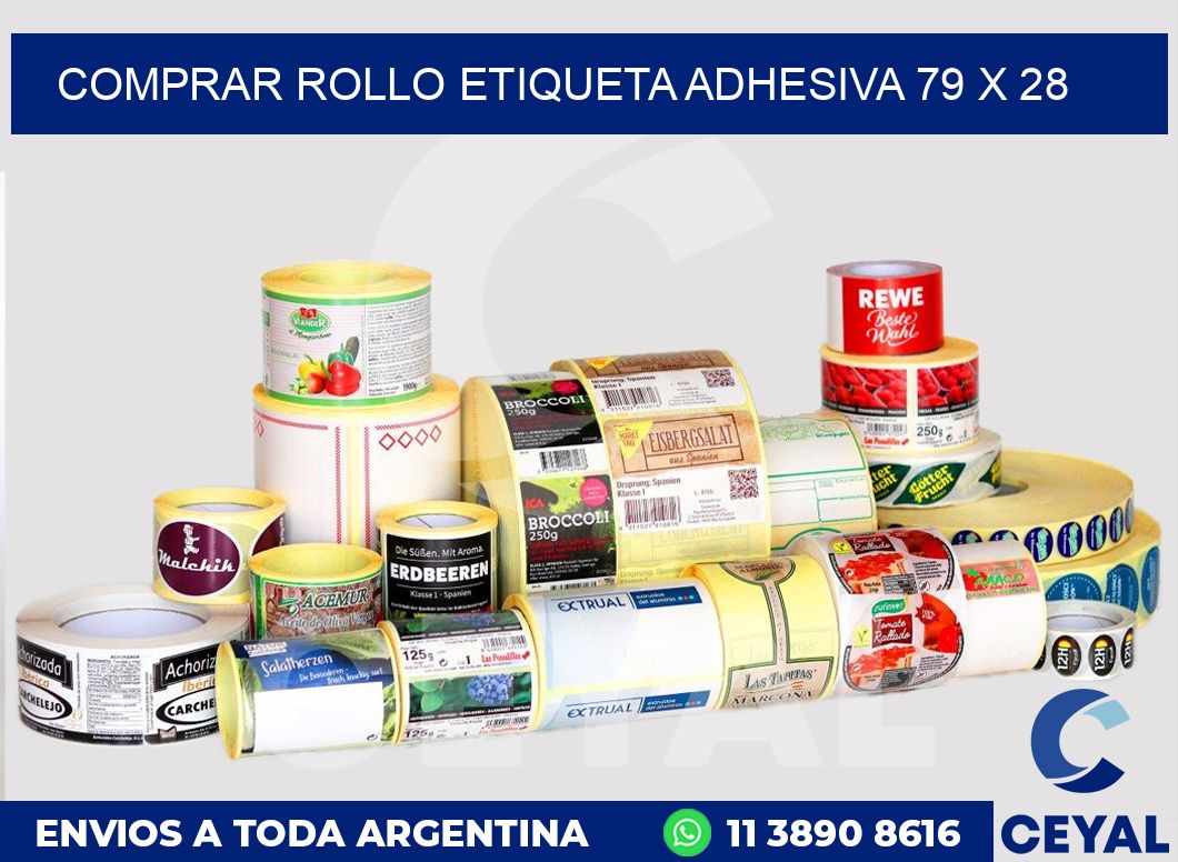 Comprar rollo etiqueta adhesiva 79 x 28