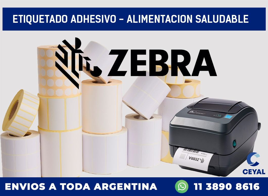 Etiquetado adhesivo – alimentacion saludable