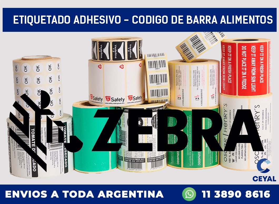 Etiquetado adhesivo – codigo de barra alimentos