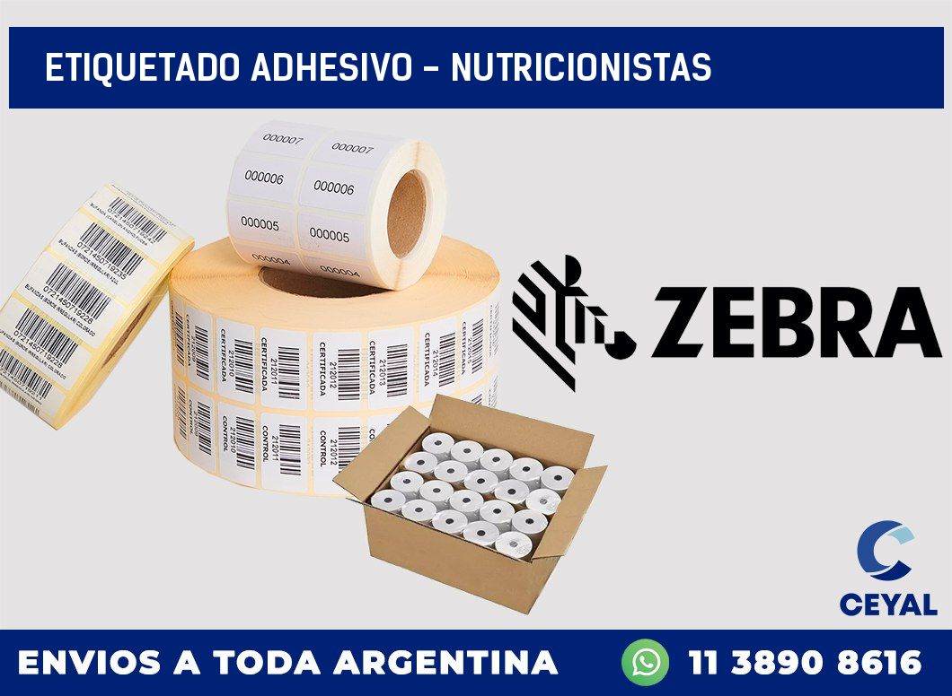 Etiquetado adhesivo – nutricionistas