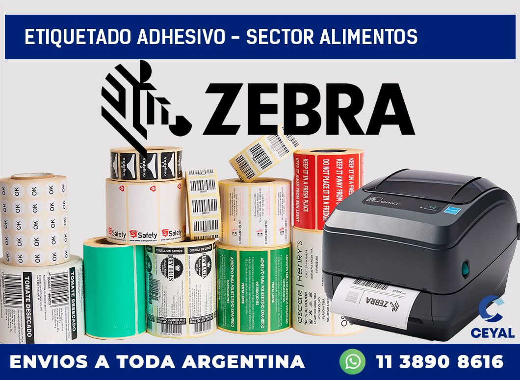 Etiquetado adhesivo – sector alimentos