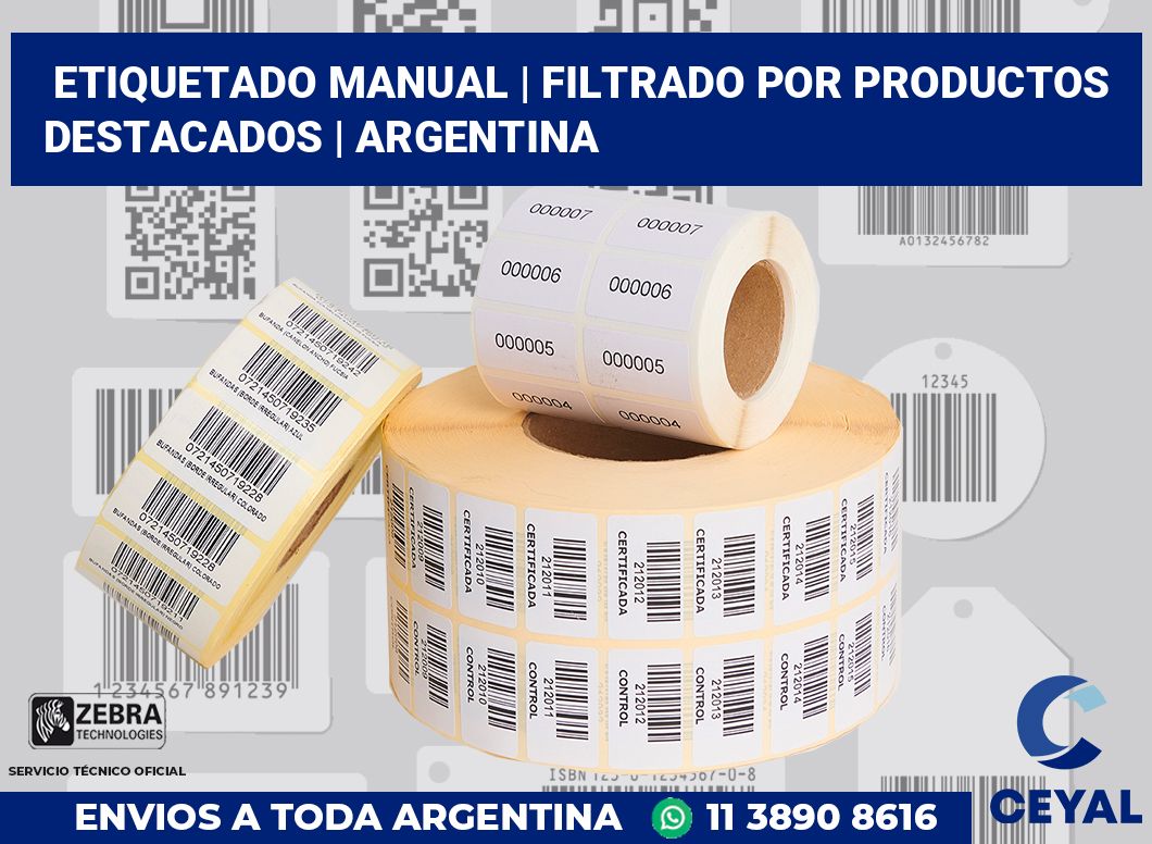 Etiquetado manual | Filtrado por productos destacados | Argentina