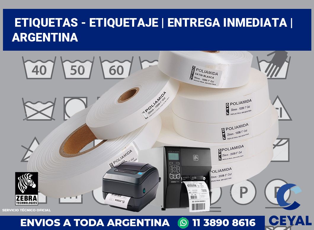 Etiquetas - etiquetaje | Entrega inmediata | Argentina