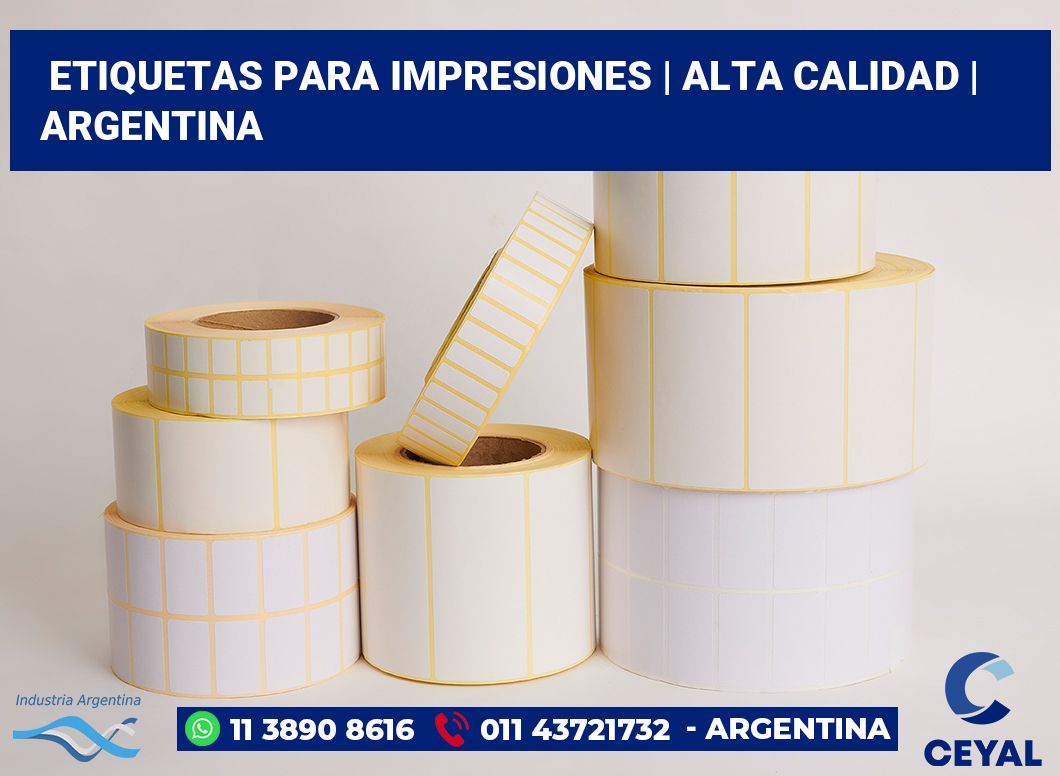 Etiquetas para impresiones | Alta calidad | Argentina