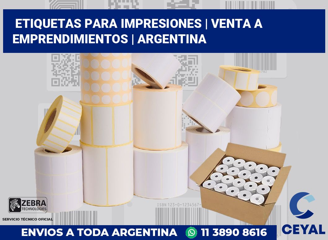 Etiquetas para impresiones | Venta a emprendimientos | Argentina