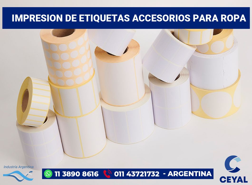 Impresion de etiquetas Accesorios para ropa