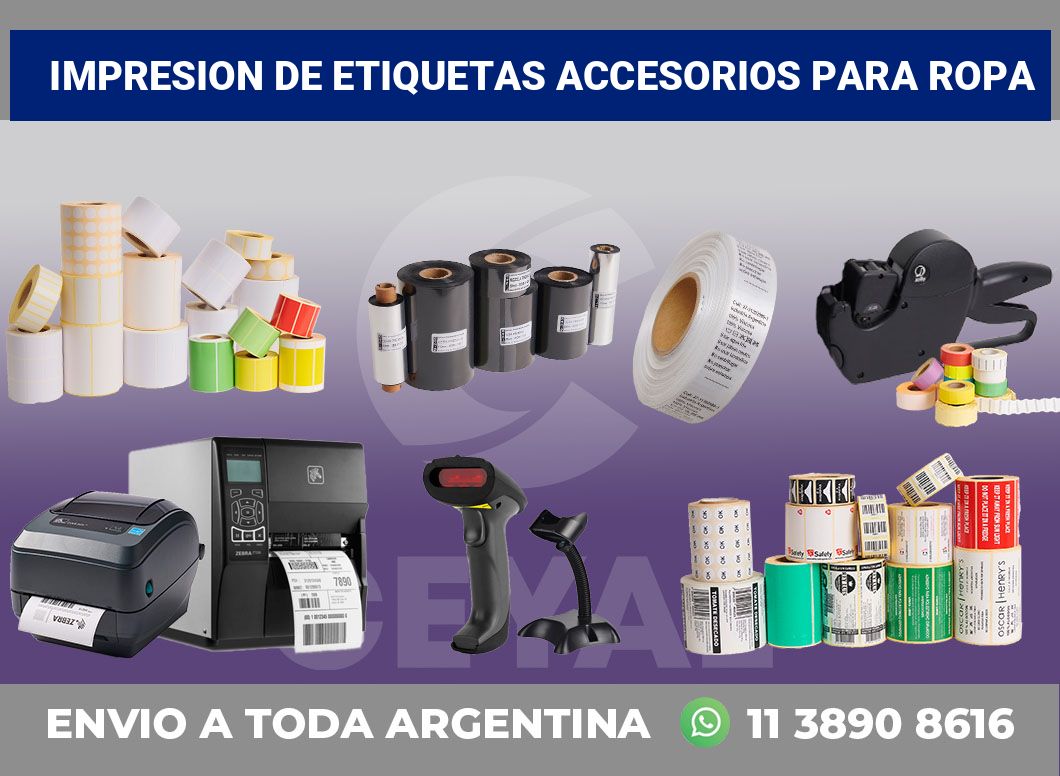 Impresion de etiquetas Accesorios para ropa
