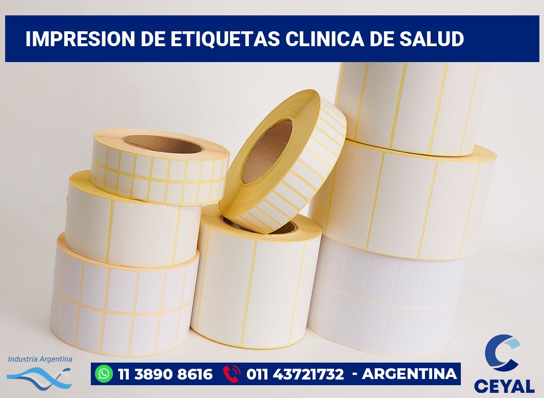 Impresion de etiquetas Clinica de salud